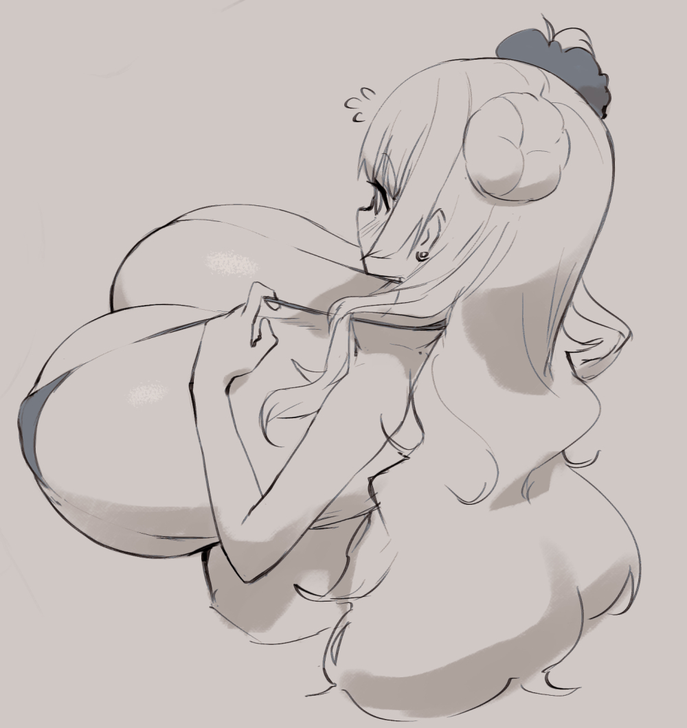 BubblyPandora's tweet photo. "Build?~ Ohhh! You mean my squishy milktanks, wide childbearing hips, thicc thighs and fat ass?" https://t.co/QjGztKBidR