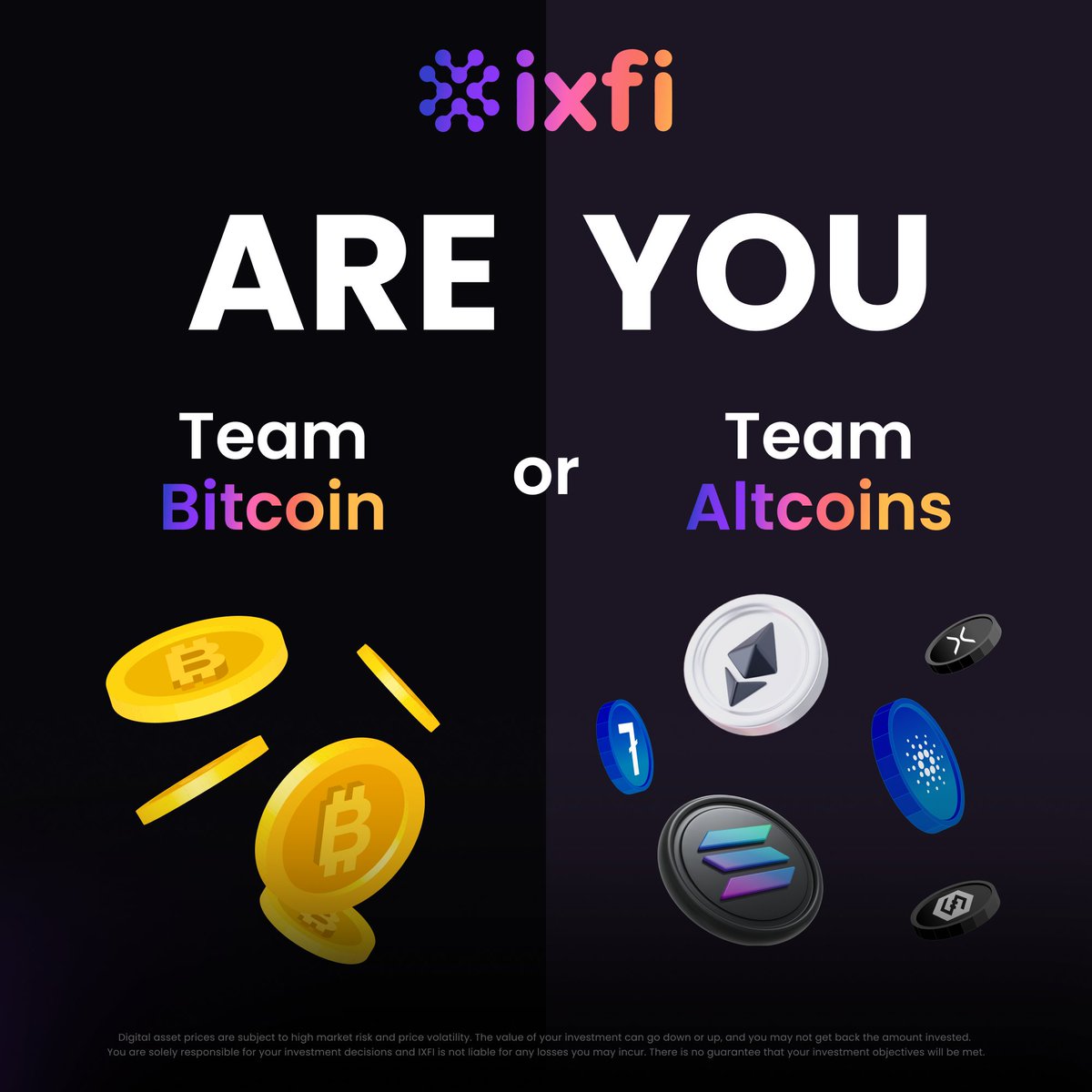 ixfiexchange's tweet photo. Let’s settle it in the comments.

Which side are you on? 👀 https://t.co/HtHkuvPfHD