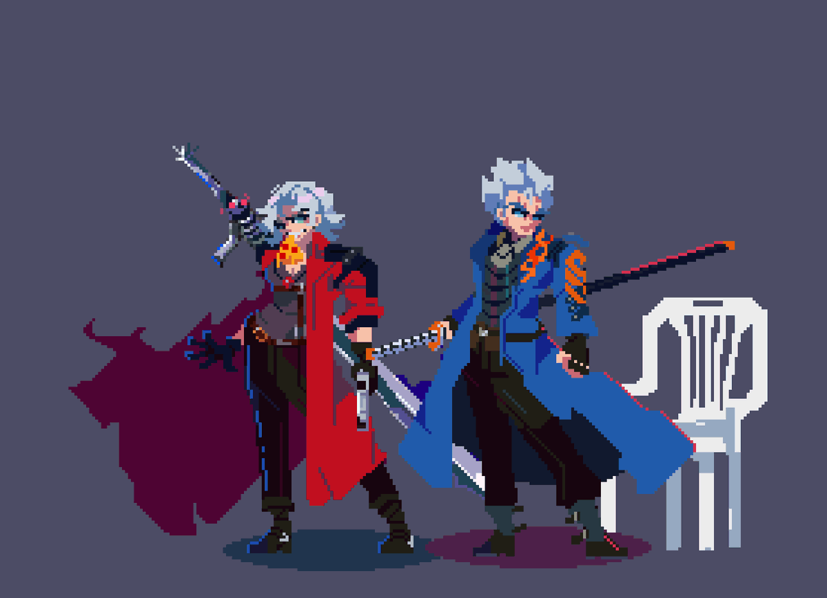 juna_ros's tweet photo. I'M THE STORM THAT IS APPROACHING #DevilMayCry #pixelart https://t.co/26dK1lgeqa
