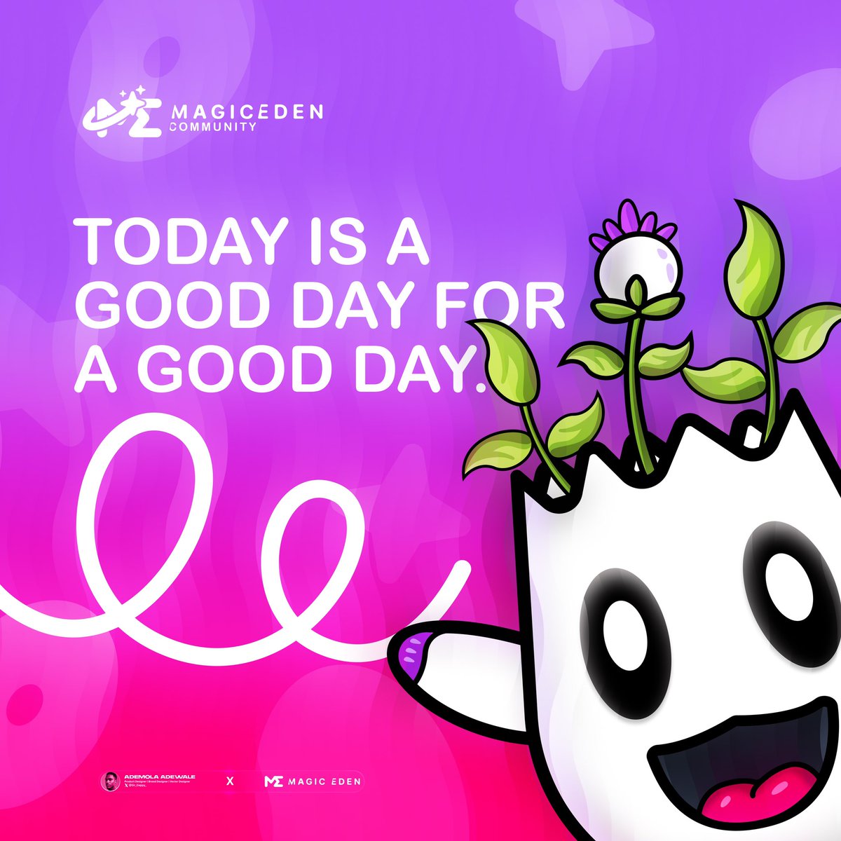 Sir_Gappy_'s tweet photo. GM! GM! My Entry for @MagicEdenComm Content Bounties. Designed with @figma . Kindly like and share. 

#MELogoBounty #SuperteamEarn https://t.co/FGbVFyOi2u
