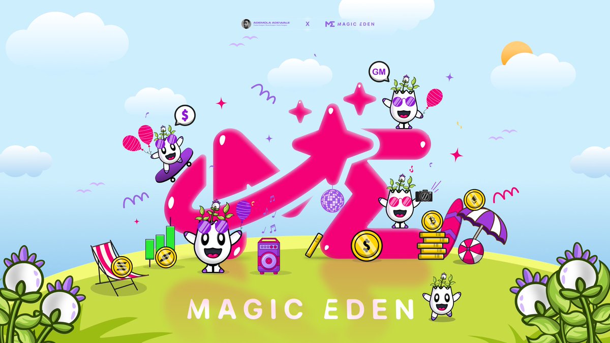 Sir_Gappy_'s tweet photo. GM! GM! My Entry for @MagicEdenComm Content Bounties. Designed with @figma . Kindly like and share. 

#MELogoBounty #SuperteamEarn https://t.co/FGbVFyOi2u
