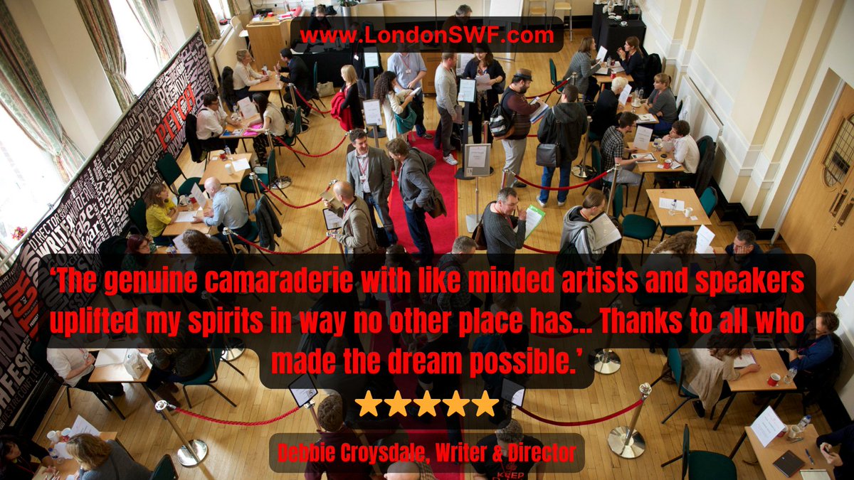 The London Screenwriters' Festival has had a positive impact on thousands of people throughout the years.

“Truly inspirational, creatively empowering and extremely motivational.” —Eveana Von Schwape, Screenwriter ⭐⭐⭐⭐⭐

"The LSF has transformed the way I think about