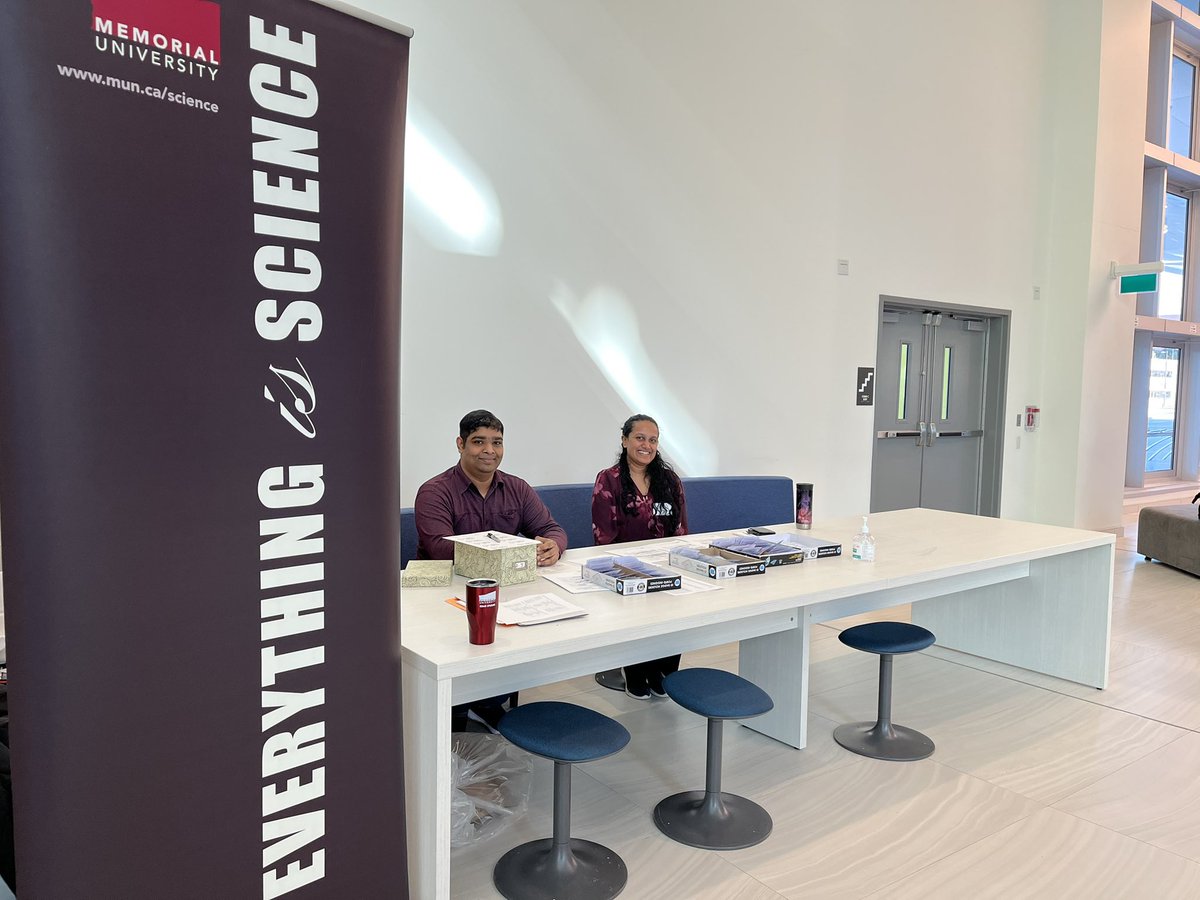 MemorialUSci's tweet image. SEA Conference day two is underway!
Come register and grab your badge, and take in the awesome presentations happening today – and get excited for the Gong Show happening tonight!
To see the full SEA Conference schedule and program, visit: mun.ca/science/resear…