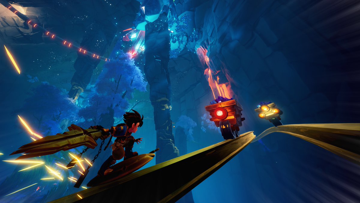 thegamersjoint's tweet photo. This is Duskfade! 🌙

- Action Platformer Inspired by Kingdom Hearts, Jak & Daxter, Ratchet & Clank & Super Mario Galaxy!
- Easy to pick up combat system with depth for those looking for it. Skills + Tools provide more options!
- Boss Fights
- Stylized world with various environment types to explore.
- Levels (Realms) contain secrets to uncover that builds upon the story and world. There are also hidden upgrades to be found!
- Classic 3D Platforming traversal (Dashing, Grapple hooks, Rail Grinding)
- Important focus on story, while linear, it revolves around love & family with a Theme of "Time" ⌚
The Devs, @WeirdBeluga, loved the emotional story telling of KH and wanted to approach Duskfade in a similar fashion.
- In development for 2 years, starting as a team of 2, now up to 12!
- Releasing in 2026 for Steam, PS5 & Xbox. A Switch 1/2 release is also in the talks!