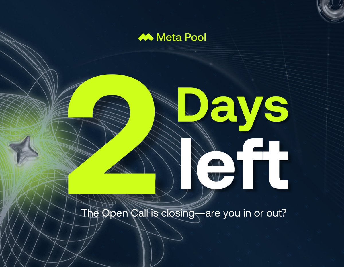 ⏳ Only 2 days left!

mpDAO Grants for AI agents built on <a href="/StoryProtocol/">Story</a>.

Create. Innovate. Build.

If you're working on AI agents, don’t miss your chance to apply for mpDAO Grants Round 12 🗳️

📅 Deadline: April 11