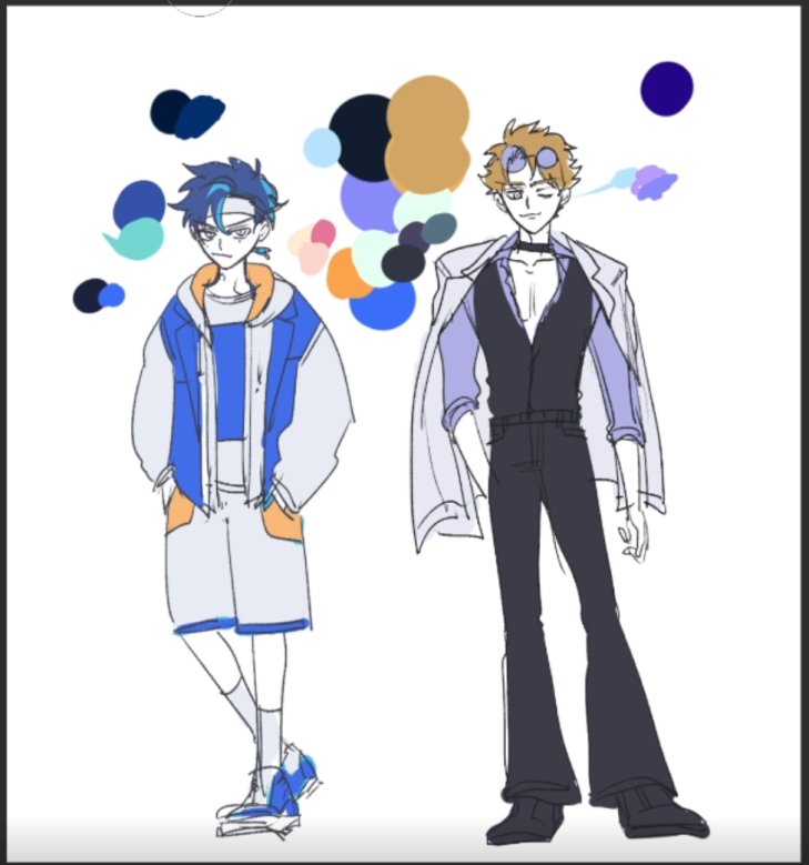 Sena's concept art for the outfits in III! This is a screenshot