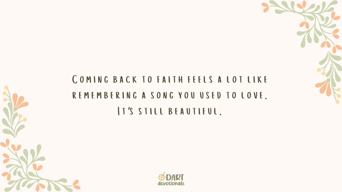 DeborahTayloe's tweet photo. Coming back to faith feels a lot like remembering a song you used to love. It's still beautiful. #faith #christian #catholic #returntofaith https://t.co/wlmA3KtMDC