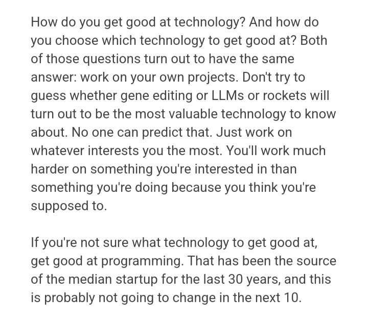 ravipatelctf's tweet image. To all the people who are worrying about whether to learn programming or not.

Here is what the founder of Y Combinator , Paul Graham said .

Date : March 2024

paulgraham.com/google.html

@arpit_bhayani @Hiteshdotcom @ankushdharkar @kirat_tw @striver_79