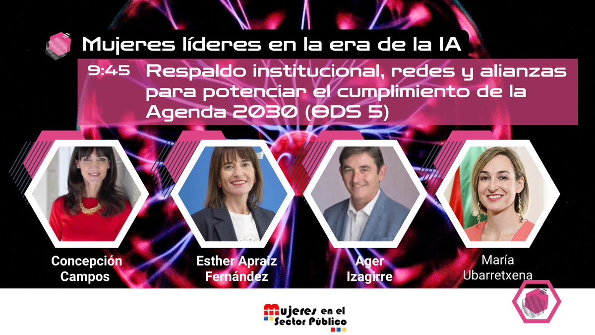 Mujeres en el Sector Público (@mujeressp) on Twitter photo #CongresoMSP25
📌16 de mayo en Bilbao
¡Seguimos conociendo el programa! congresomsp.com
9:45 Respaldo institucional, redes y alianzas para potenciar el cumplimiento de la Agenda 2030
👉 <a href="/mccamposacunha/">Concepción Campos</a>
👉 Esther Apraiz Fernández
👉 Ager Izagirre
👉 María Ubarretxena #CongresoMSP25
📌16 de mayo en Bilbao
¡Seguimos conociendo el programa! congresomsp.com
9:45 Respaldo institucional, redes y alianzas para potenciar el cumplimiento de la Agenda 2030
👉 <a href="/mccamposacunha/">Concepción Campos</a>
👉 Esther Apraiz Fernández
👉 Ager Izagirre
👉 María Ubarretxena