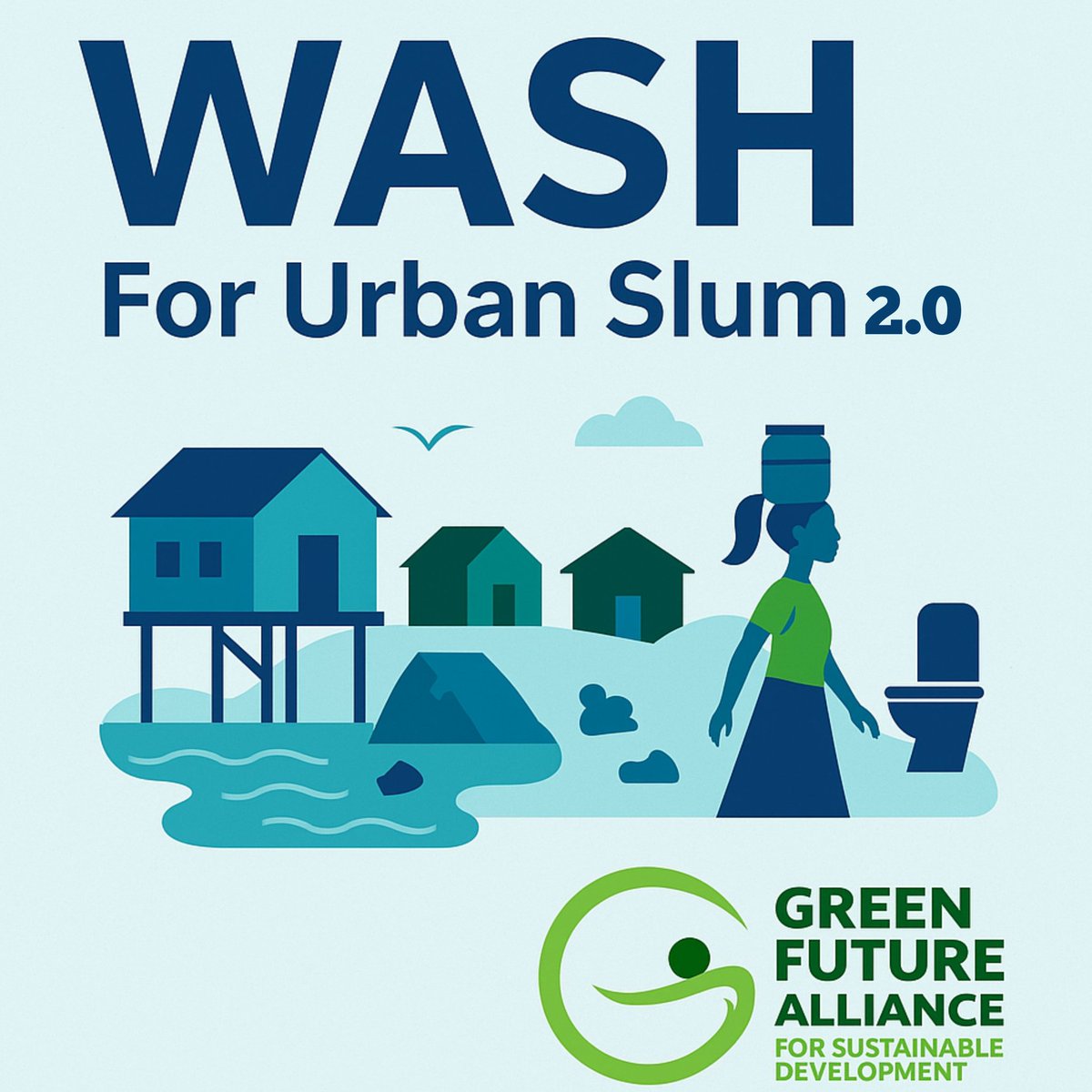 GreenFutureASD's tweet photo. In Makoko, over 86,000 people face:
Open defecation
Waste-filled waterways
Flooding &amp; poor drainage
Waterborne diseases
WASH isn’t just a project — it’s survival.
When we improve WASH, we improve:
Health
School attendance
Women &amp; youth empowerment
Climate resilience https://t.co/gWwYsWWq3T
