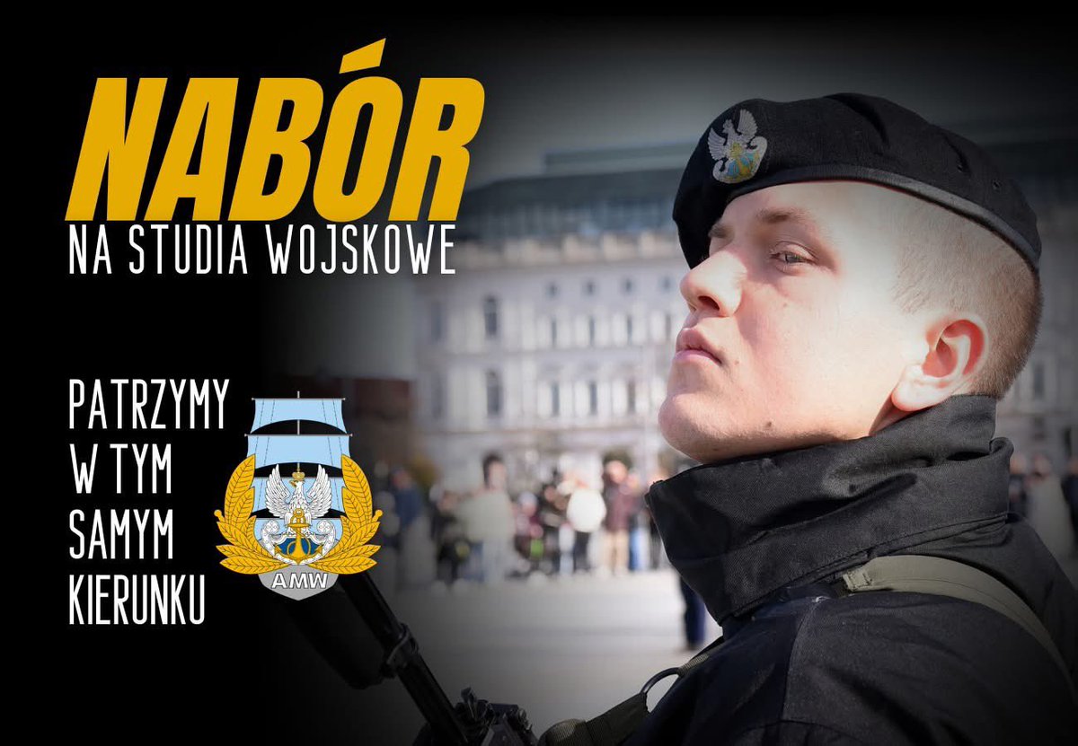 Akademia Marynarki Wojennej (@akademia_mw) on Twitter photo Kierunek jest jeden 👉 AMW! Ostatnie miejsca na studia wojskowe czekają! Zarejestruj się jeszcze dziś i dołącz do Akademii Marynarki Wojennej! Wszystko co musisz wiedzieć znajdziesz tutaj ⤵️ amw.gdynia.pl/index.php/pl/k… <a href="/MON_GOV_PL/">Ministerstwo Obrony Narodowej 🇵🇱</a> <a href="/SztabGenWP/">Sztab Generalny WP</a> <a href="/DGeneralneRSZ/">Dowództwo Generalne</a> <a href="/MiastoGdynia/">Gdynia</a> <a href="/WCR_Gdynia/">WCR Gdynia</a> Kierunek jest jeden 👉 AMW! Ostatnie miejsca na studia wojskowe czekają! Zarejestruj się jeszcze dziś i dołącz do Akademii Marynarki Wojennej! Wszystko co musisz wiedzieć znajdziesz tutaj ⤵️ amw.gdynia.pl/index.php/pl/k… <a href="/MON_GOV_PL/">Ministerstwo Obrony Narodowej 🇵🇱</a> <a href="/SztabGenWP/">Sztab Generalny WP</a> <a href="/DGeneralneRSZ/">Dowództwo Generalne</a> <a href="/MiastoGdynia/">Gdynia</a> <a href="/WCR_Gdynia/">WCR Gdynia</a>