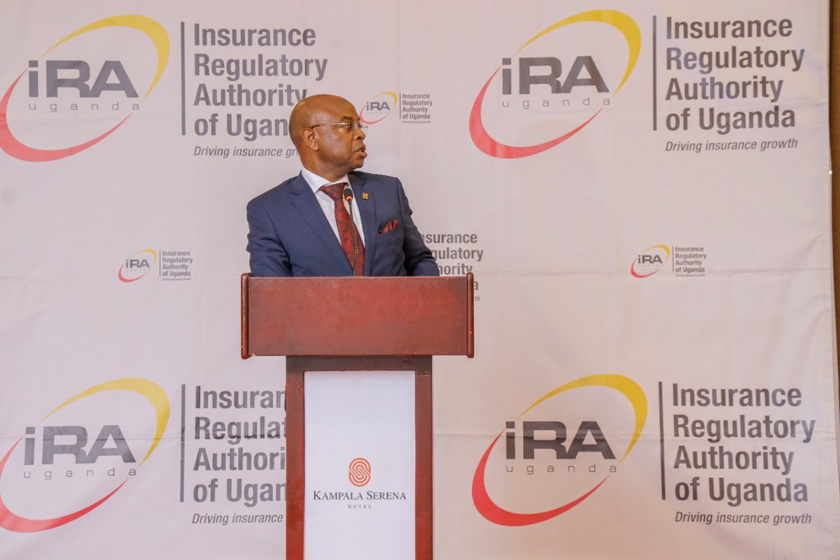 BOU_Official's tweet photo. Deputy Governor @ProfNuwagaba called for insurers to educate the public more about the benefits of insurance, saying commercial banks have educated people about the benefits of banking and this is why the banking sector is profitable today. He was the keynote presenter at @IraUganda's 63rd CEOs Breakfast Meeting this morning.