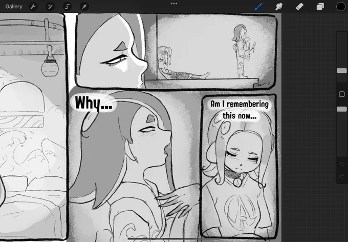 Shiver playing Shamisen in the morning validates these panels, cuz this is a flash back of a scene I wanna draw soon for the comic. Been thinking of it for months now. Its pretty much that scenario so you BET I'll be adjusting it to her having her Shamisen in there somehow. 