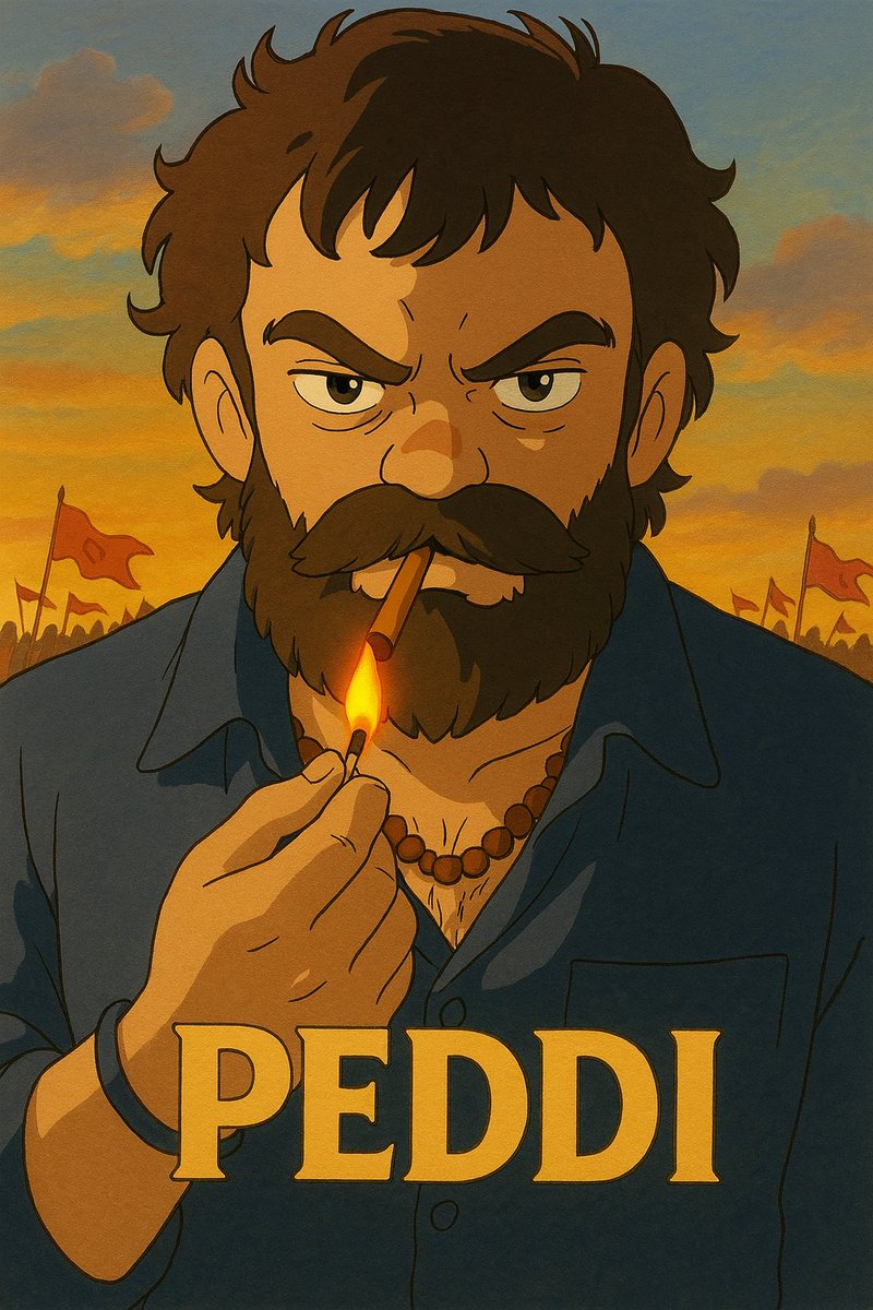 Movieedits62's tweet photo. #Peddi #ramcharanrevolts  #ghiblistyle https://t.co/xa1MrKo9zo