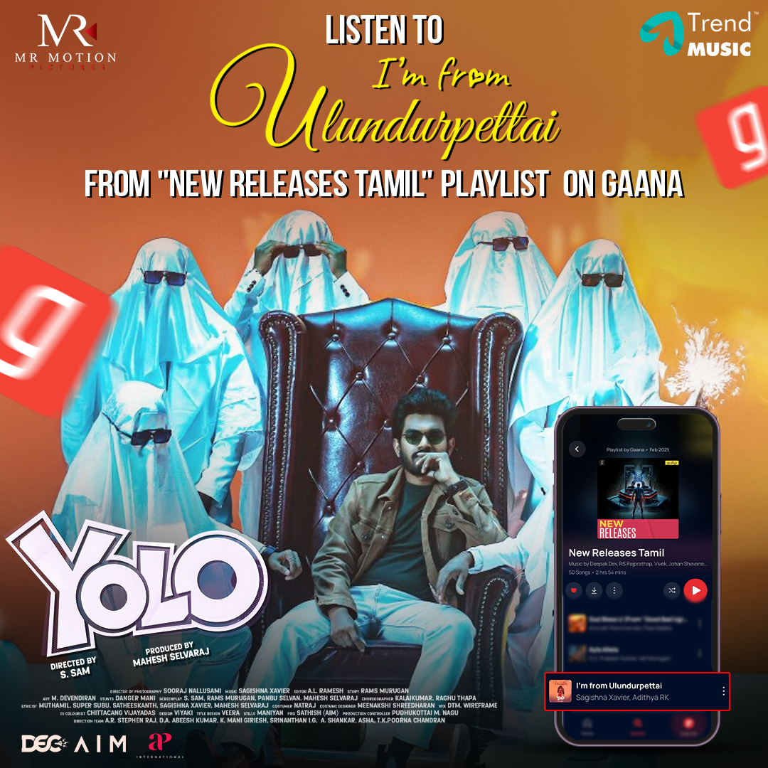TrendMusic (@trendmusicsouth) on Twitter photo Hit Song Alert🚨🔥
Listen to #ImFromUlundurpettai from #YOLOMovie added on " New Releases Tamil " Playlist on <a href="/gaana/">@gaana</a> !
youtu.be/x1LoxN1mG9Q
A <a href="/x_sagishna/">Sagishna Xavier</a> Musical
Sung by <a href="/AdithyarkM/">Adithya Rk</a>
<a href="/mrmpmovies/">M R MOTION PICTURES</a> <a href="/ActorDev_offl/">Dev</a> <a href="/Samthecreator/">Samdir</a> <a href="/Devu_devika77/">Devika Satheesh</a>
#Dev #Yolo #Gaana #TrendMusic Hit Song Alert🚨🔥
Listen to #ImFromUlundurpettai from #YOLOMovie added on " New Releases Tamil " Playlist on <a href="/gaana/">@gaana</a> !
youtu.be/x1LoxN1mG9Q
A <a href="/x_sagishna/">Sagishna Xavier</a> Musical
Sung by <a href="/AdithyarkM/">Adithya Rk</a>
<a href="/mrmpmovies/">M R MOTION PICTURES</a> <a href="/ActorDev_offl/">Dev</a> <a href="/Samthecreator/">Samdir</a> <a href="/Devu_devika77/">Devika Satheesh</a>
#Dev #Yolo #Gaana #TrendMusic