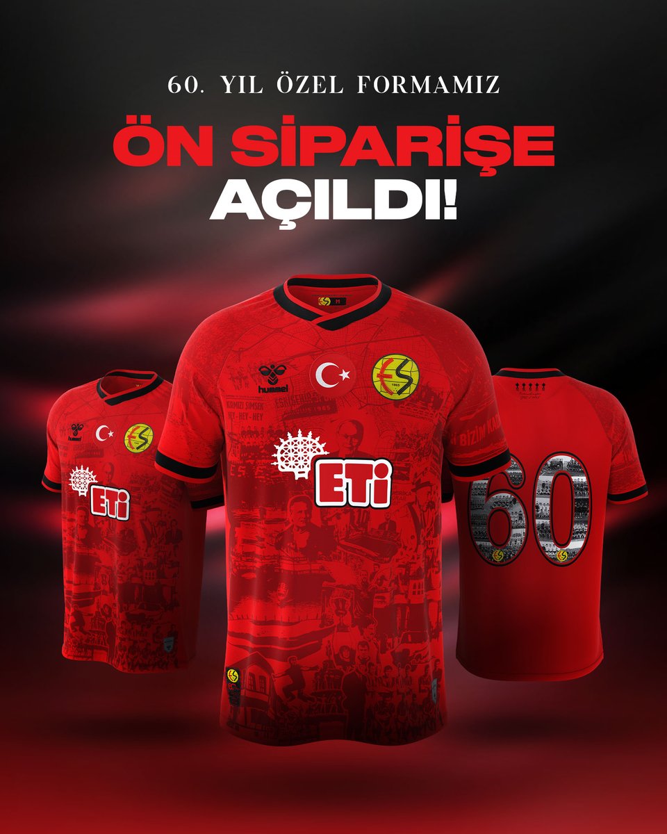 Eskisehirspor's tweet photo. Eskişehirspor’umuzun 60. kuruluş yılına özel olarak tasarlanan formamız, ön siparişe açılmıştır.
Formaların sevkiyatı, kulübümüz tarafından en kısa sürede gerçekleştirilecektir.

📌 Forma Bedeli: ₺2.500
🏦 Banka IBAN: TR72 0013 4000 0186 5098 5000 23
👤 Alıcı: Eskişehir Spor Sosyal Yardımlaşma ve Dayanışma Derneği

📝 Sipariş işlemi için:
Forma bedelini yukarıdaki hesaba yatırırken, açıklama kısmına mutlaka şu bilgileri eksiksiz olarak yazınız:
“60. Yıl Forma, Ad Soyad, Telefon Numarası”

📞 Sipariş işlemini tamamlayan taraftarlarımızla kulübümüz iletişime geçecek; ardından formalar, yine kulübümüz tarafından teslim edilecektir.