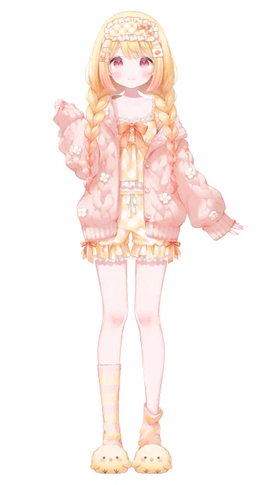 Vtuberぴぃpiさんのルームウェア新衣装をデザインさせていただきました配信で沢山の差分お披露目されておりますのでぜひ見てみて下さい 