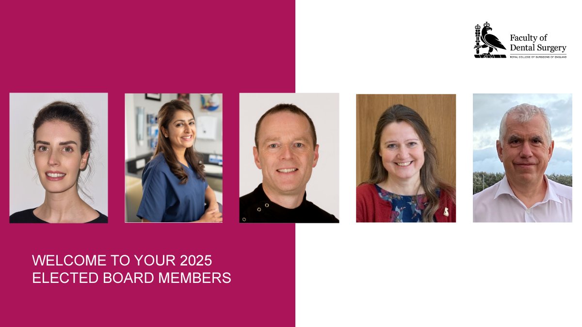 The Faculty of Dental Surgery (@fds_rcs) on Twitter photo 🧵 We’re thrilled to announce the five members who have been elected to serve on our FDS Board from June. Congratulations to <a href="/helendentist/">Helen Rogers</a>, Nadia Ahmed and Professor Martin Ashley.
Professor Rachel Lesson and <a href="/PMagennis_OMFS/">Patrick Magennis</a> have been re-elected. 1/2 🧵 We’re thrilled to announce the five members who have been elected to serve on our FDS Board from June. Congratulations to <a href="/helendentist/">Helen Rogers</a>, Nadia Ahmed and Professor Martin Ashley.
Professor Rachel Lesson and <a href="/PMagennis_OMFS/">Patrick Magennis</a> have been re-elected. 1/2