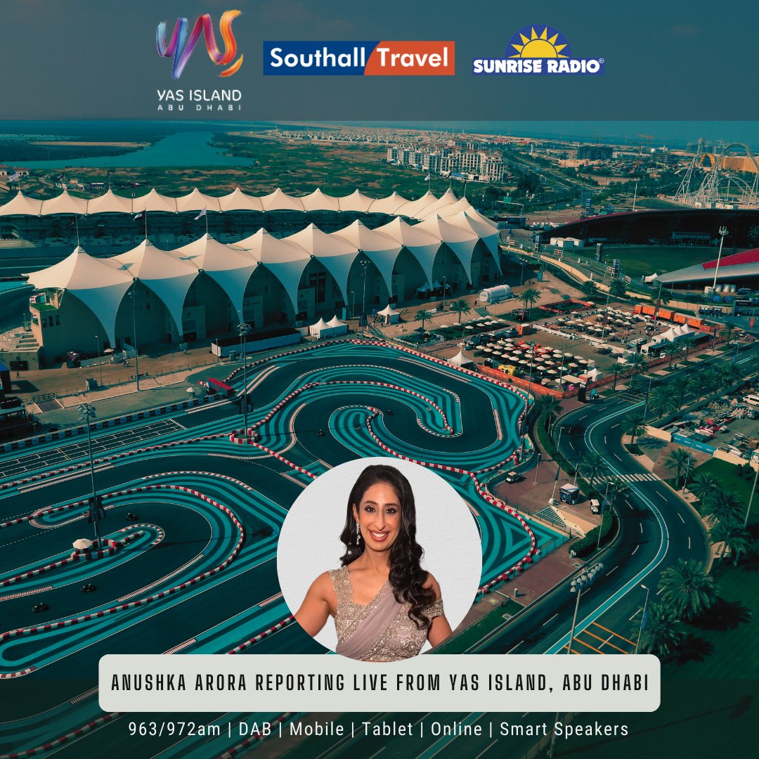 🏁 Final day &amp; Anushka’s still going strong – LIVE from Yas Island!

🏎️ Yas Marina Circuit ✅
🌟 Hilton Abu Dhabi Yas Island ✅

Tune in on @SunriseRadio &amp; say Zindagi Ko Yas Bol!
📞 Book now: Southall Travel – 0208 574 8410

#LiveFromYas #ZindagiKoYasBol #YasIsland #FinalDay