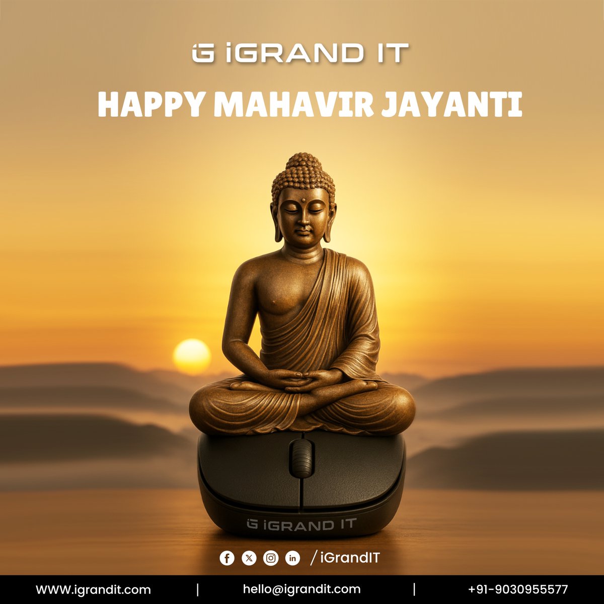 igrandit's tweet photo. Happy Mahavir Jayanthi

#MahavirJayanthi #iGRANDIT #Webagency #Webagencyhyderabad #Brandingagency #mobileappsdevelopmentcompany #uiuxcompany #uiuxcompanyhyderabad #topwebagenciesindia #topwebagencies2025 https://t.co/rpZSdZ409o