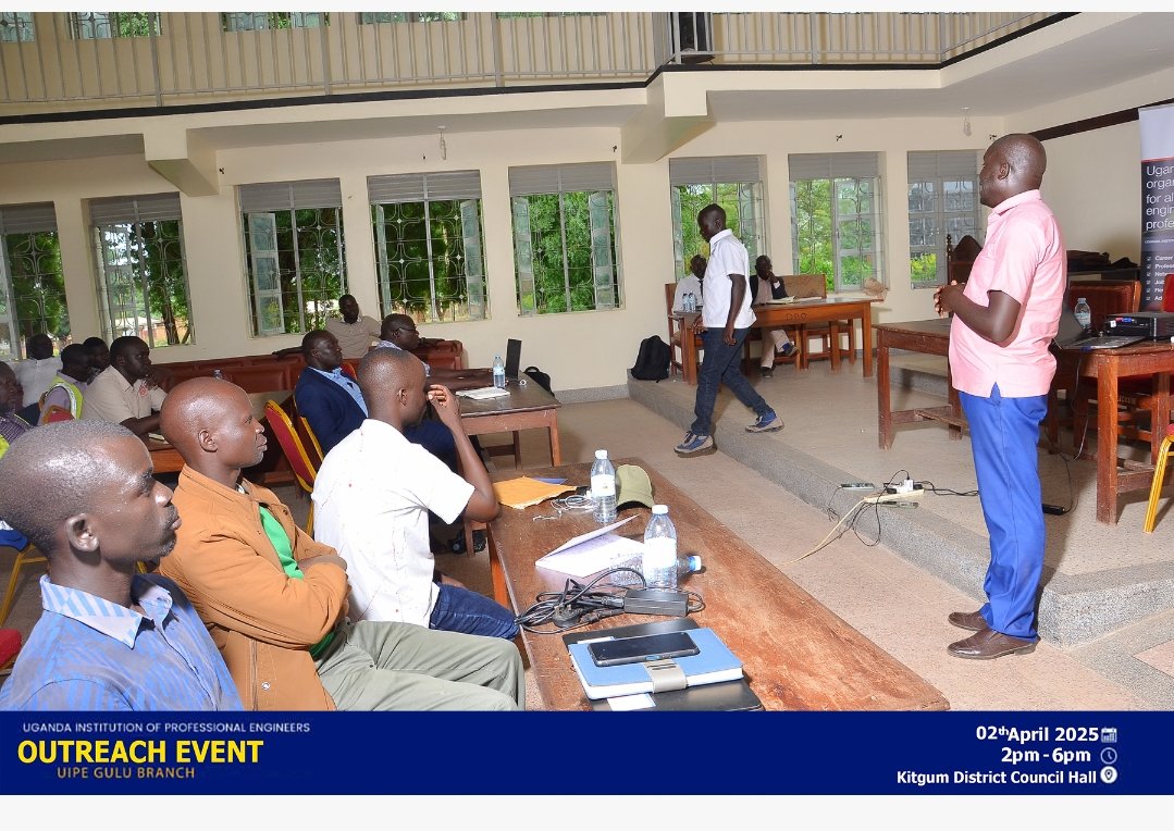 UIPEGuluBranch's tweet photo. Great #OutreachEvent on 02.04.2025!
#EngineeringProfessionals and #StakeHolders from the Private and Public Sectors.
@PSF_Uganda,@min_waterUg,@ministry_lands,@MEMD_Uganda,@MoLGUganda,@MoICT_Ug,@UegclOfficial,@UEDCLTD,@UmemeLtd,@uetcl,@CNOOCUgandaLtd,@PAU_Uganda,@ubteb https://t.co/HkRSv1XX5d