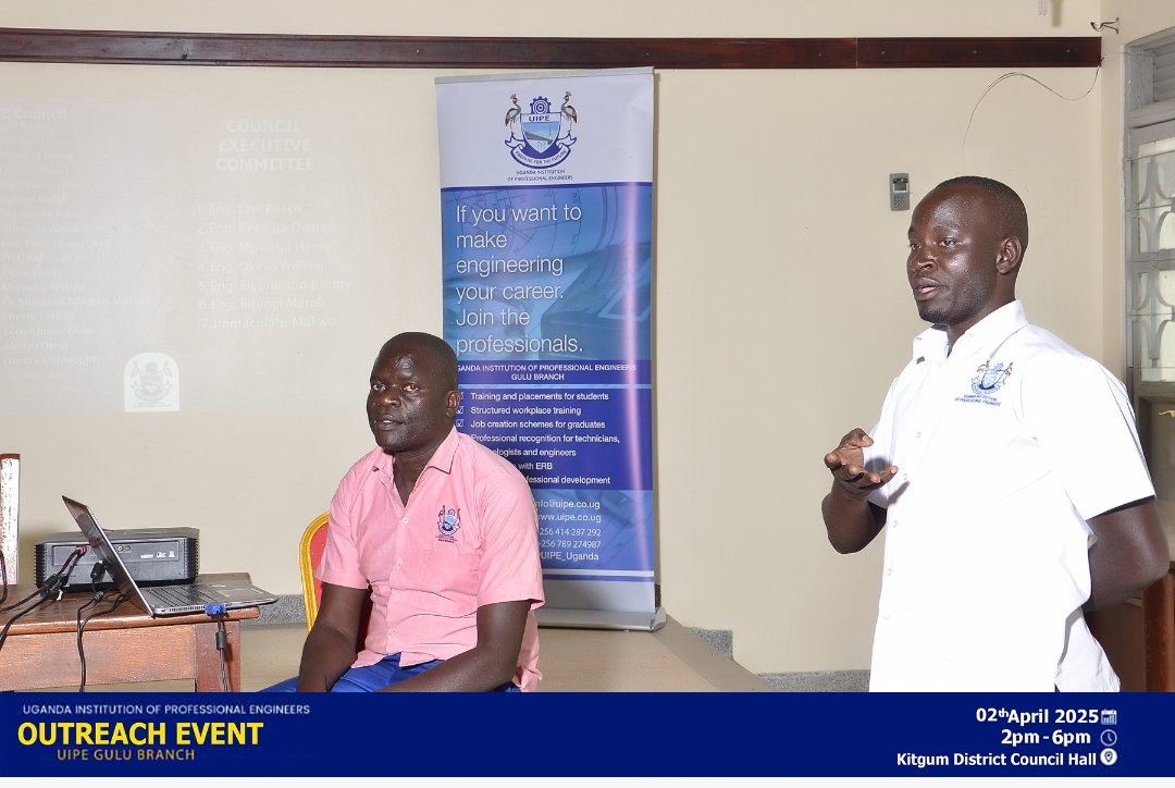 UIPEGuluBranch's tweet photo. Great #OutreachEvent on 02.04.2025!
#EngineeringProfessionals and #StakeHolders from the Private and Public Sectors.
@PSF_Uganda,@min_waterUg,@ministry_lands,@MEMD_Uganda,@MoLGUganda,@MoICT_Ug,@UegclOfficial,@UEDCLTD,@UmemeLtd,@uetcl,@CNOOCUgandaLtd,@PAU_Uganda,@ubteb https://t.co/HkRSv1XX5d