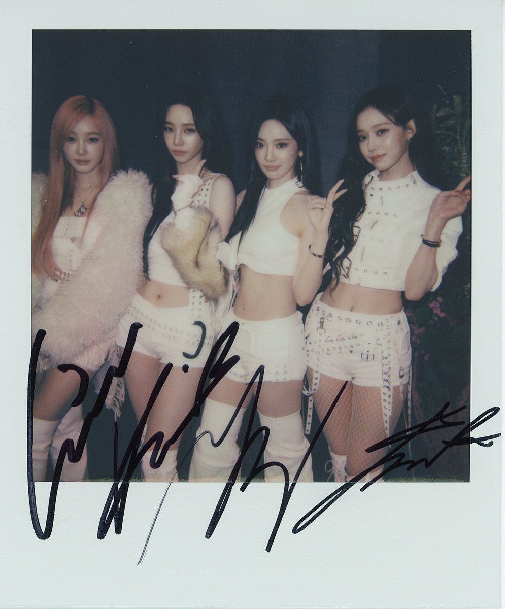 Snapped this little memory right before hitting the stage. These polaroids are gonna live in our hearts forever, like a secret photo booth moment we get to share with you. Thanks for always cheering us on, it means more than words. Catch you at the next stage, xoxo aespa.