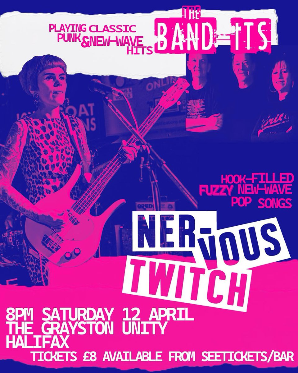Nervous Twitch (@nervoustwitta) on Twitter photo We are back on it THIS SATURDAY!!! <a href="/GraystonThe/">Grayston Unity</a> Halifax, with the best punk covers band in the business … The Band-It’s! ⚡️⚡️⚡️
ℹ️ April 12th The Grayston Unity, Halifax
facebook.com/events/1119980…
🎟️ seetickets.com/event/nervous-… We are back on it THIS SATURDAY!!! <a href="/GraystonThe/">Grayston Unity</a> Halifax, with the best punk covers band in the business … The Band-It’s! ⚡️⚡️⚡️
ℹ️ April 12th The Grayston Unity, Halifax
facebook.com/events/1119980…
🎟️ seetickets.com/event/nervous-…