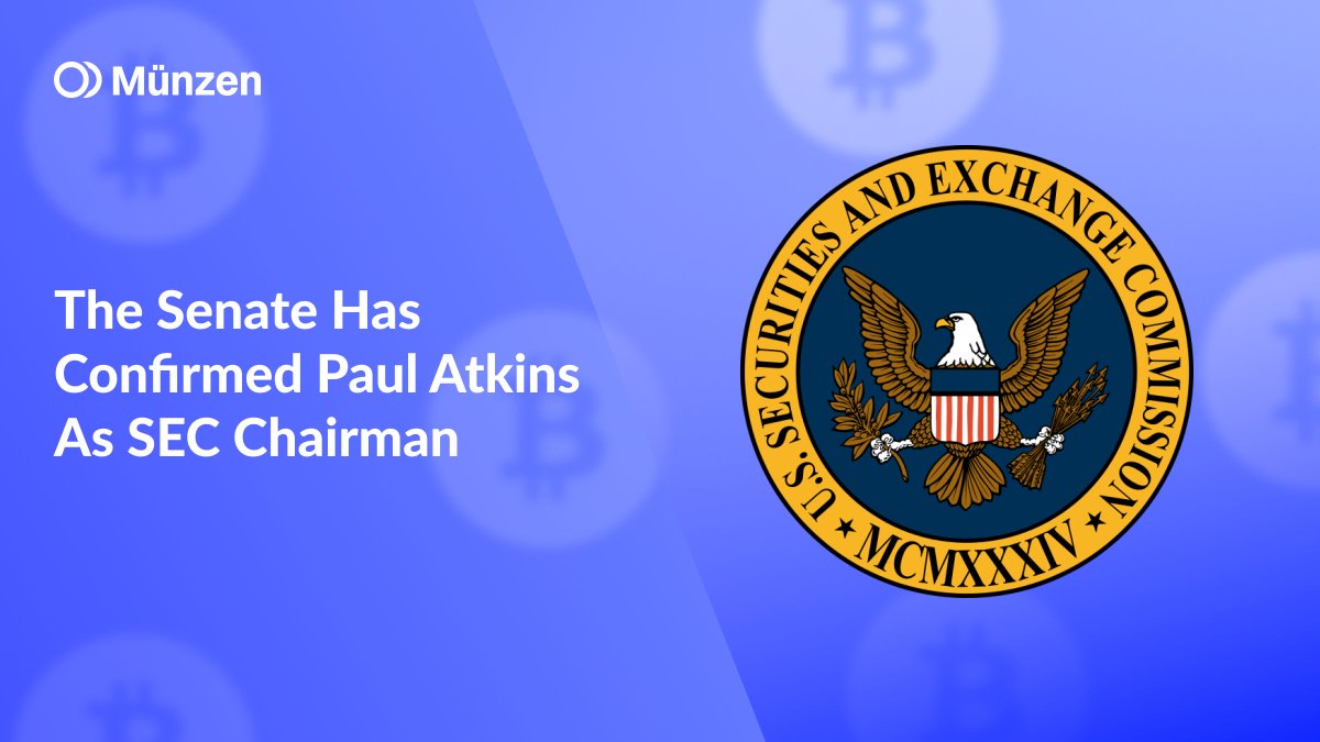 The Senate has confirmed Paul Atkins as SEC Chairman - 52 votes to 44.⚠️

He is well known as a supporter of lighter crypto regulation - this could be a turning point for the industry.✅

#Münzen #Crypto #Web3 #SEC