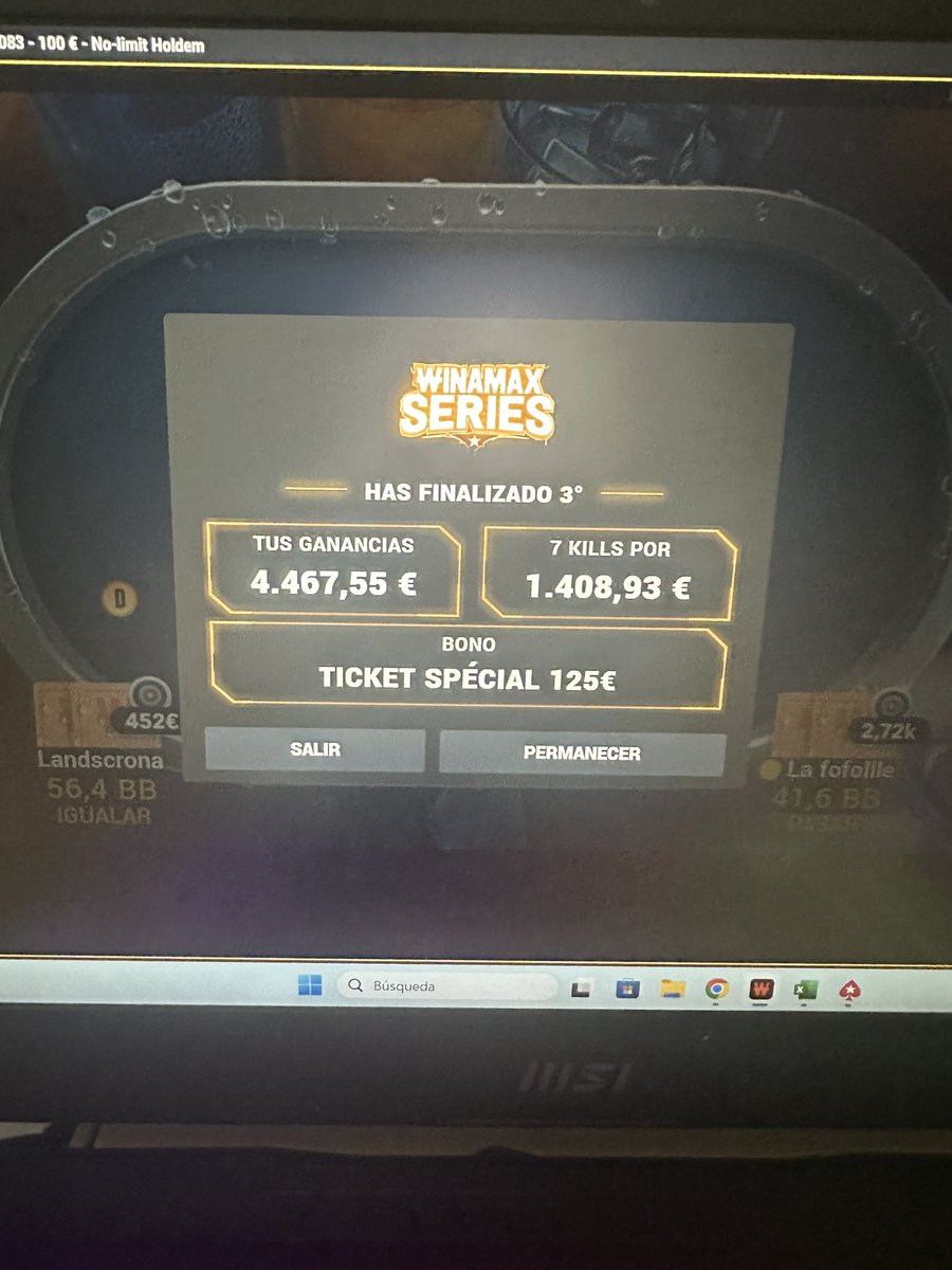 Se escapó la botellita 
Buen comienzo de las WS 💪🏽