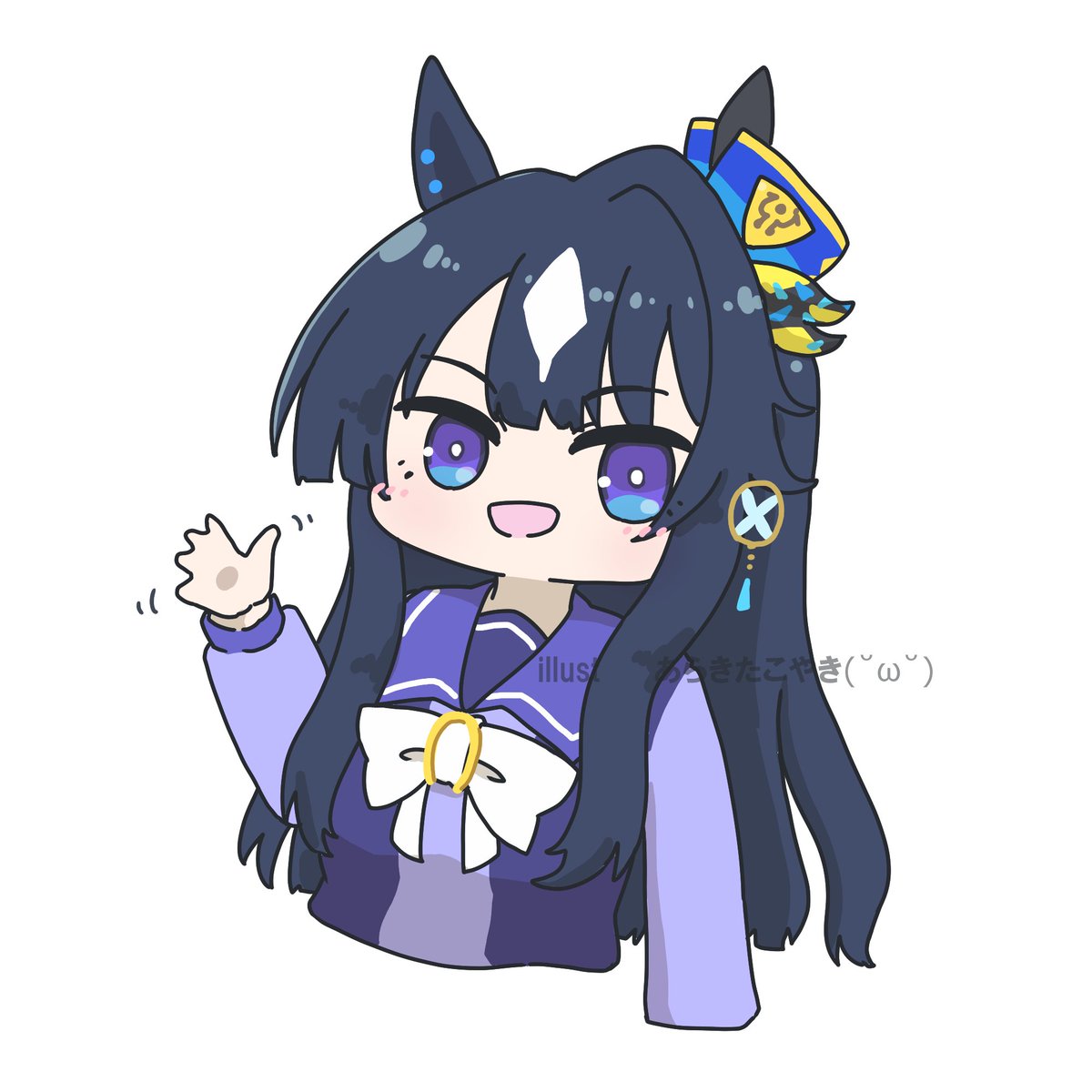 「こっちに手を振ってくれるヴィルジーナリクエストありがとうございました! 」|あらきたこやき( ˘ω˘ )のイラスト