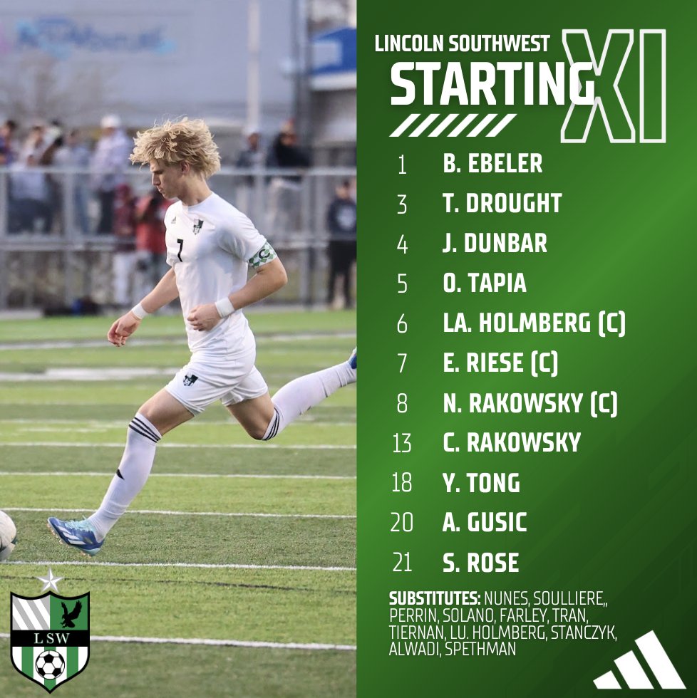 Here is how we line up against The Lincoln Northeast Rockets! 

Up the Hawks! ⚽️👊