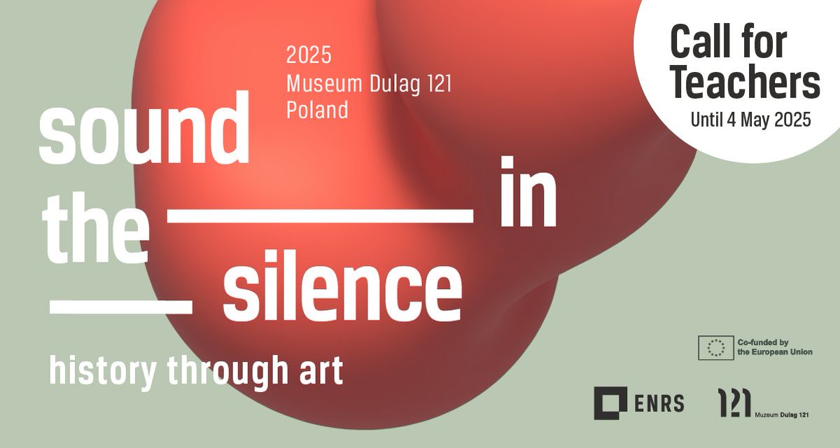 Applications are open for the 2025 edition of Sound in the Silence, taking place in Pruszków, Poland. This year, we’ll explore the history of the Dulag 121 transit camp, reflecting on resilience and memory through artistic expression.   
🔗Learn more here: enrs.eu/edition/sound-…
