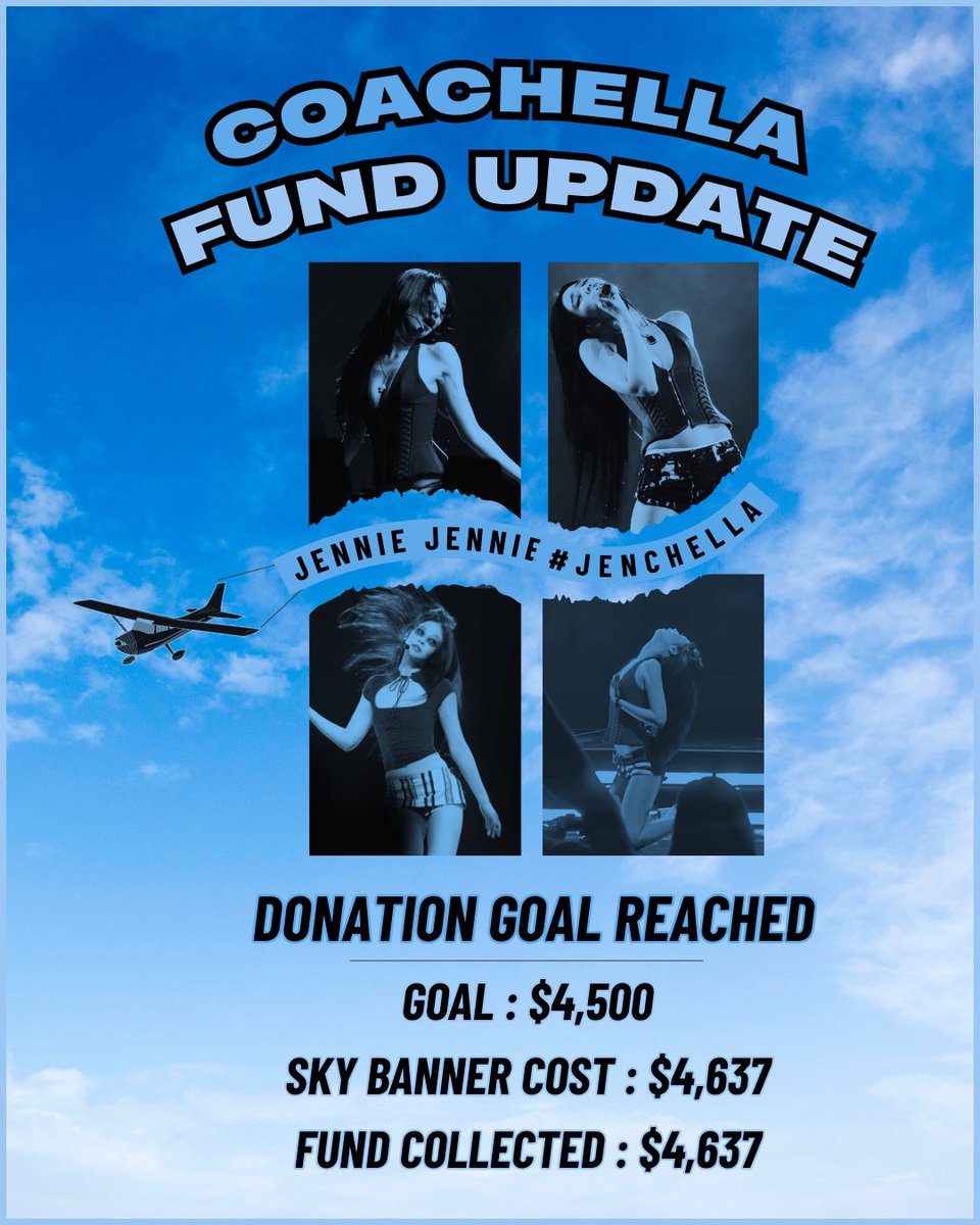 Jennie_Union's tweet photo. 📢 JENCHELLA FUND GOAL REACHED

Global Fans - $1,630
Busking event - $270
@designerjnk - $1,000 sent to vendor
@MandooJennieVN - $500
@BlueLoveVN - $200 sent to vendor
@USBU4WAYS - $200
@jnkoopsies - $200
@lovesjennie3000 - $637 sent tovendor
——————————
TOTAL: $4,637

Shoutout to @lovesjennie3000 for helping pull this project together and to @popstarjen our go-to for amazing posters who always delivers even when we're in full chaos mode 😂

To everyone who donated especially the familiar names who always show up when it counts, thank you. All your contributions truly made a difference and we couldn't have done this without you.

To the fanbases putting in extra hours, brainstorming ideas, pitching in financially even when things get chaotic, thank you all so much. 

And to everyone who helped by sharing, hyping, and making sure Jennie stayed the focus, we appreciate all your help, thank you so much! 

All of our projects have always been a team effort through and through and all of this wouldn’t have been possible without all of you ♥️♥️♥️