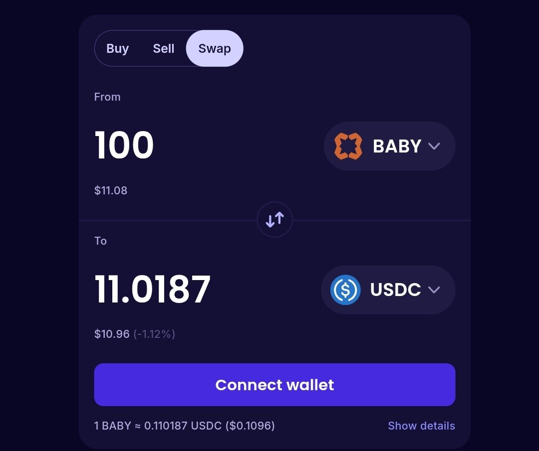 $BABY is live on <a href="/osmosis/"></a> 

Volume goes 📈