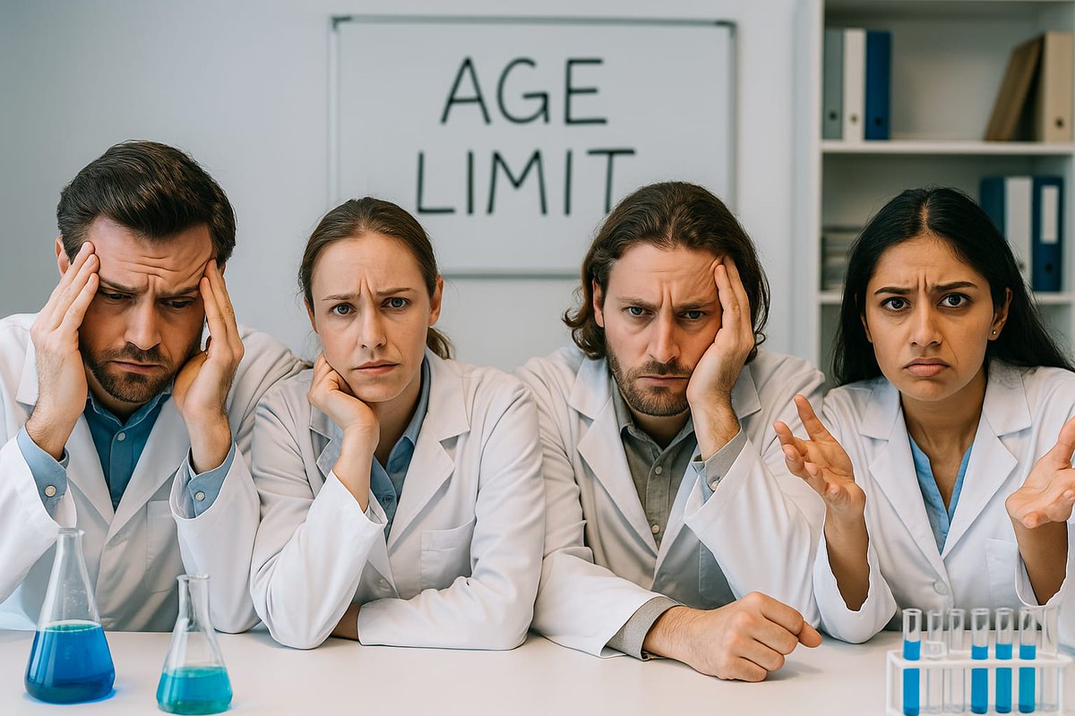 AIRSAIndia's tweet photo. #AgeRestriction
@CSIR_IND's 32-year age limit for scientist positions is unfair to dedicated research scholars. Are CSIR authorities shaping India's scientific future . This policy needs urgent rethinking. @DrNKalaiselvi @DrJitendraSingh @ANRFIndia @IndianExpress @TimesNow https://t.co/dRUU5GVqj2