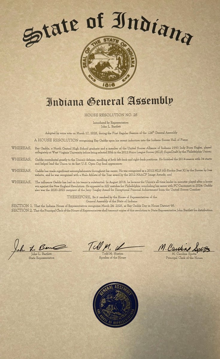 Congratulations to Ray Gaddis, former Philadelphia Union defender, on being inducted into the Indiana Soccer Hall of Fame—and for having March 24th officially declared "Ray Gaddis Day."

Gaddis made 248 appearances for the Union, registering six assists and playing over 21,000
