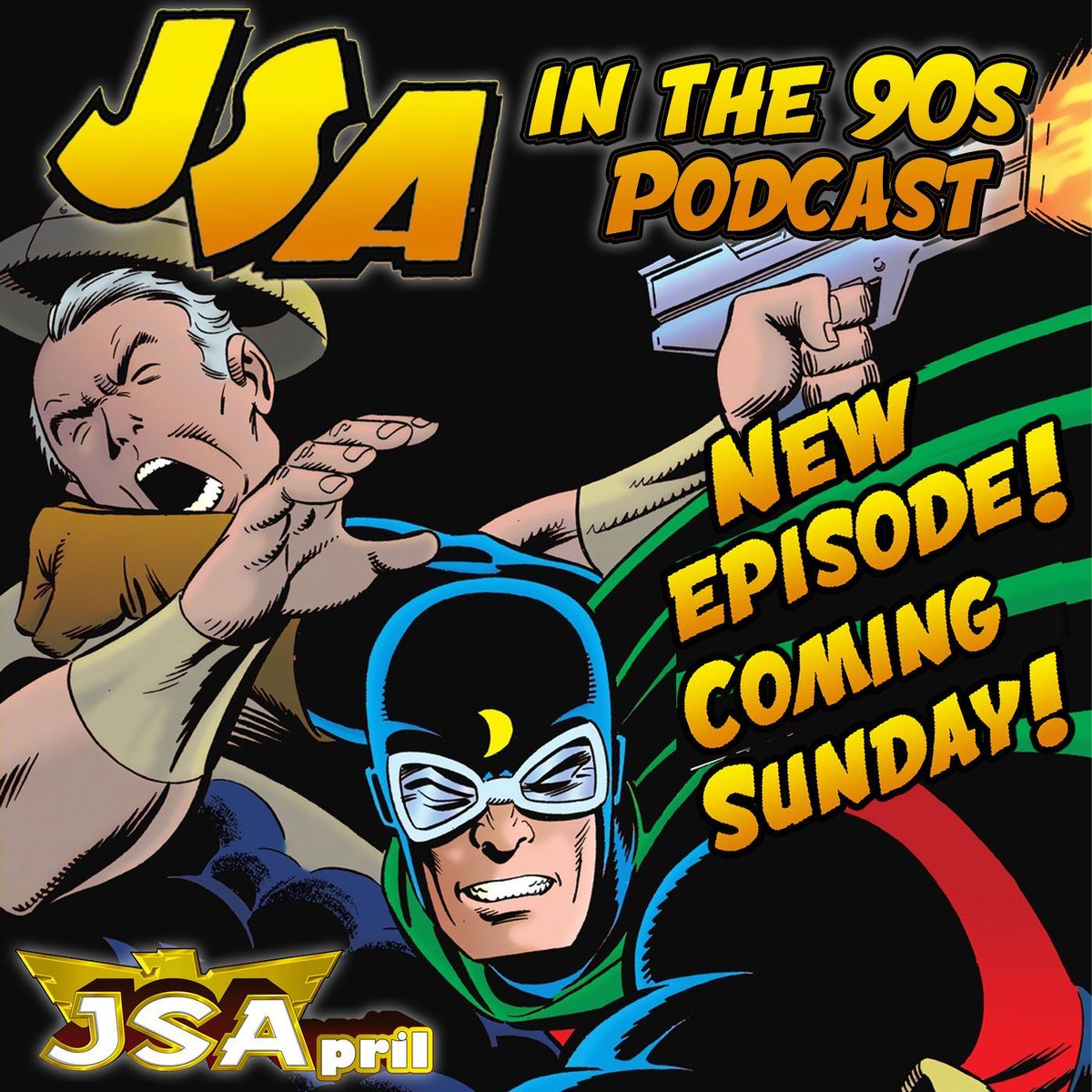 Coming Sunday, a new episode of JSA IN THE 90s PODCAST! For #JSApril we cover JUSTICE SOCIETY OF AMERICA #6 (Jan 1993) - The JSA investigate the mystery of the missing Bahdnesians! Plus, Dr. Mid-Nite does some sleuthing and Wildcat finds himself in a brutal prize fight!