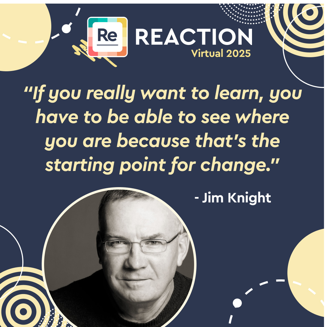 Day 2 of #ReActionVirtual starts soon, and it’s not too late to join! 

Yesterday’s sessions delivered big insights, like this gem from Jim Knight.

Haven’t joined yet? Register now to catch today’s live sessions and get the full replay library 👇

hubs.li/Q03gH0KZ0