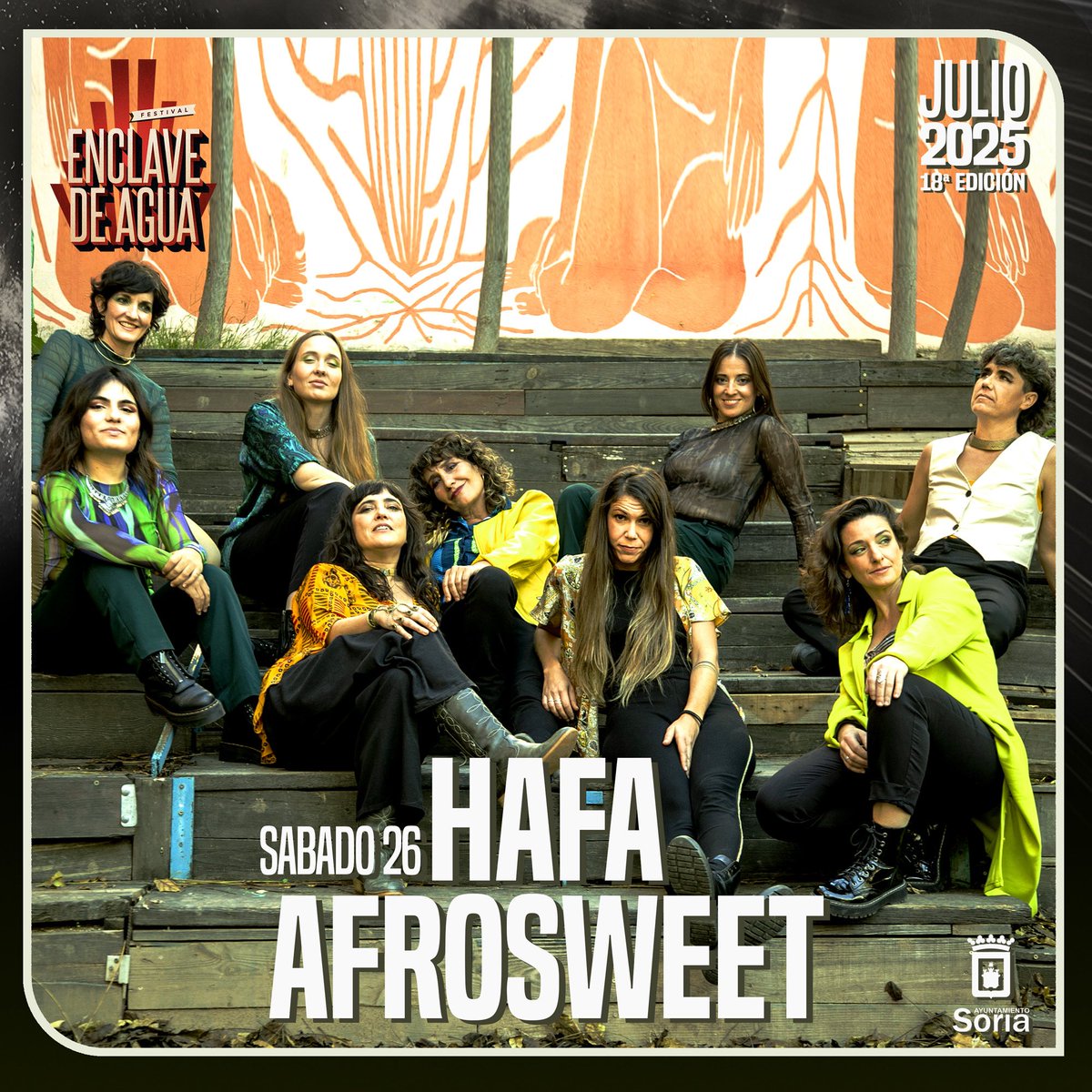 #hafaafrosweet estarán el 26 de julio sobre el escenario de la pradera desplegando su artillería sonora diseñada para hacerte bailar. #afrobeat <a href="/Ayto_Soria/">Ayuntamiento de Soria</a>