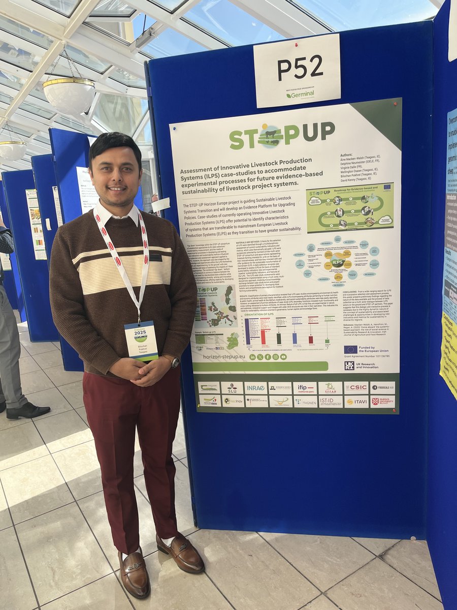 🚀 The STEP UP project is proud to be part of BSAS Annual Conference in Galway!
The project’s impact was showcased through:
🖼Innovative Livestock Production Systems-ILPS: EU case studies from the Horizon Europe STEP-UP project
🌱Grassland Management as a Socio-Cultural Practice