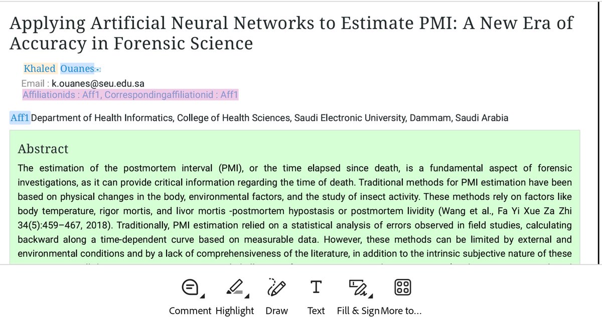 khaled_ouanes's tweet image. ⚠️ Upcoming new book chapter:
Applying Artificial Neural Networks to Estimate PMI: A New Era of Accuracy in Forensic Science.

Book Title: Advances in Forensic Biology and Genetics - ISBN978-981-96-4584-8
Published by: @SpringerNature 

#forensicresearch
#Genetics #AI