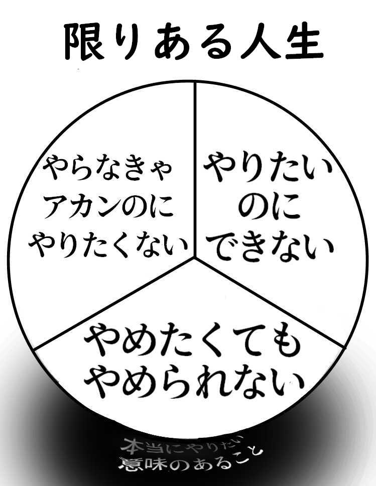 一生に占める時間を円グラフにしてみた(再掲載) 