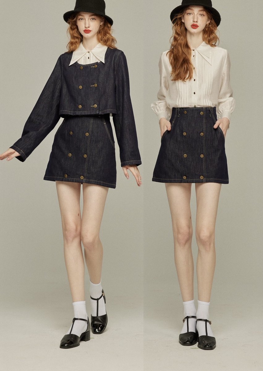 4月12日(土)再販開始 《私はもう殺し屋をやめたんだ》Top,Skirt / Navy