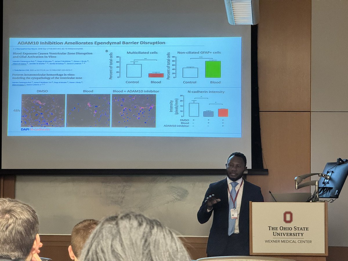 Ohio State Neurosurgery Residency (@neurosurgeryosu) on Twitter photo Thanks to <a href="/albertisaacsMD/">Albert Isaacs, MD PhD FRCSC</a> from <a href="/nationwidekids/">Nationwide Children's Hospital</a> for the great grand rounds talk on his work on the role of immune checkpoints on neonatal intraventricular hemorrhage. Thanks to <a href="/albertisaacsMD/">Albert Isaacs, MD PhD FRCSC</a> from <a href="/nationwidekids/">Nationwide Children's Hospital</a> for the great grand rounds talk on his work on the role of immune checkpoints on neonatal intraventricular hemorrhage.