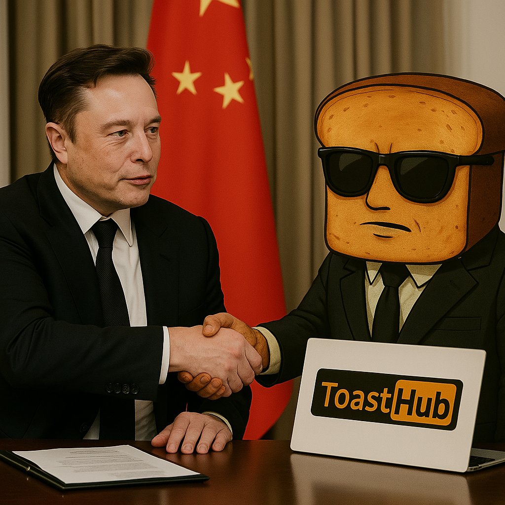 ToastHubCoin's tweet photo. #Tariffs in Toasthub doesn't exist. 

@elonmusk pleasure doing business with you. 

#toasthub #tothemoon #solana #sol #ca #prelaunch #tothemoon #trump #china #usa #forex #trading #crypto https://t.co/dyRA5iYLVp