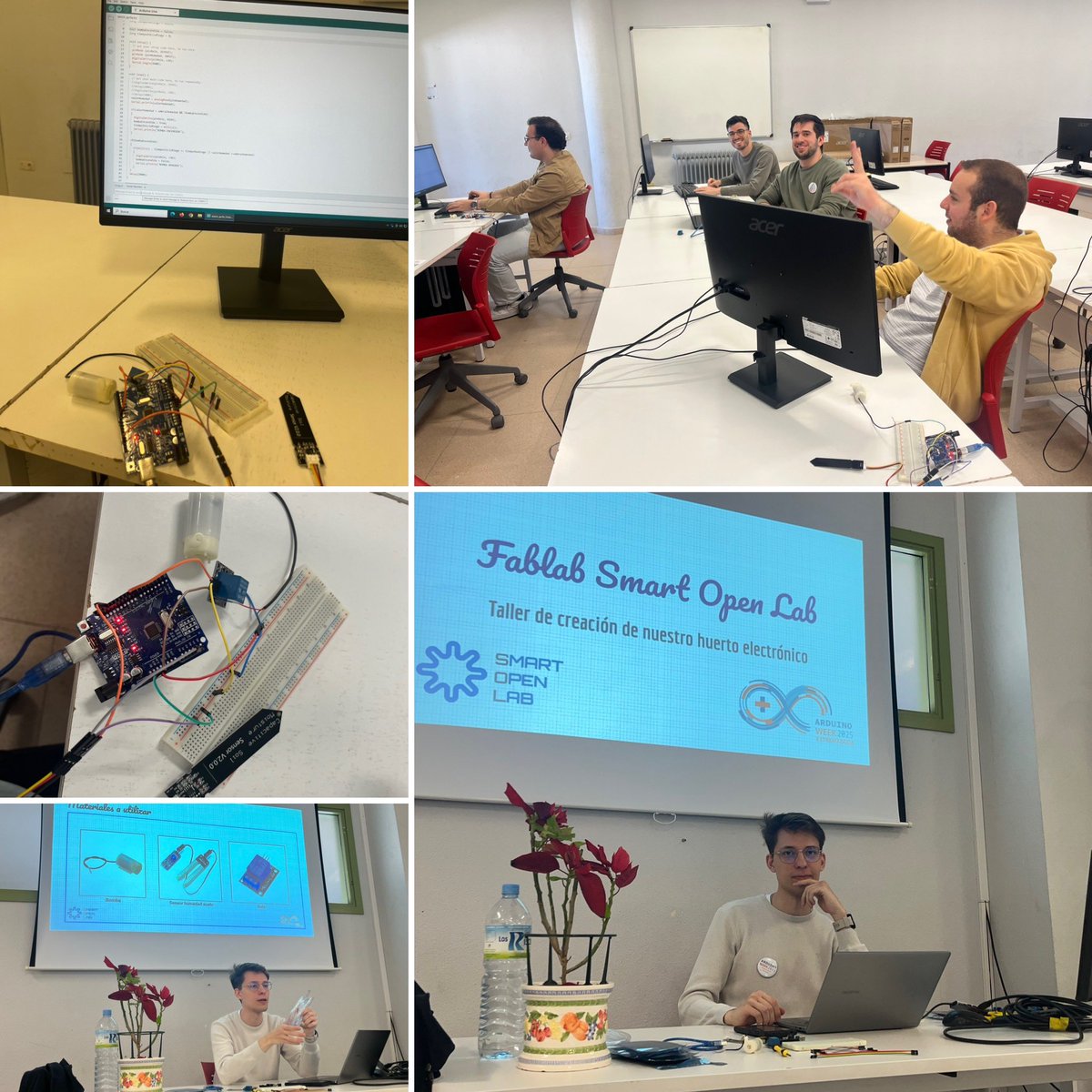 smartopenlab's tweet image. Ayer con @HardSoftTips en el taller de creación de nuestro #HuertoElectrónico el día de commemoración de #UnaDecadaFablabSOL en la @EPCC_Unex @EstudiantesEPCC @infouex @extredigitalday @AEXTIC_es vía @ArduinoWeekEx #Makers #ArduinoDayCaceres #ArduinoWeekExtremadura #FabNEX