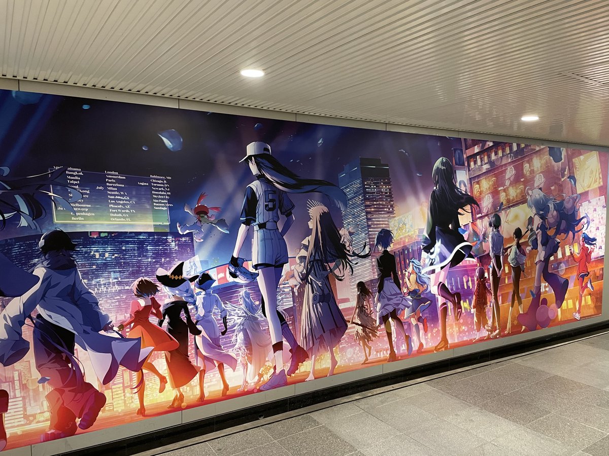 ufij's tweet photo. こちらWACHAJACKで背景とキャラクター（一部）担当させていただきました！渋谷駅地下でも展示中ですので是非！ https://t.co/MUsDk9lkhg