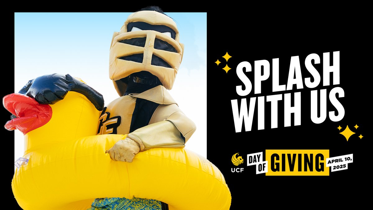 The sun is shining and so are we! ☀️ We’re charging into #UCFDayofGiving — and we need YOU to propel UCF forward 👉 go.ucf.edu/4lECXZR
