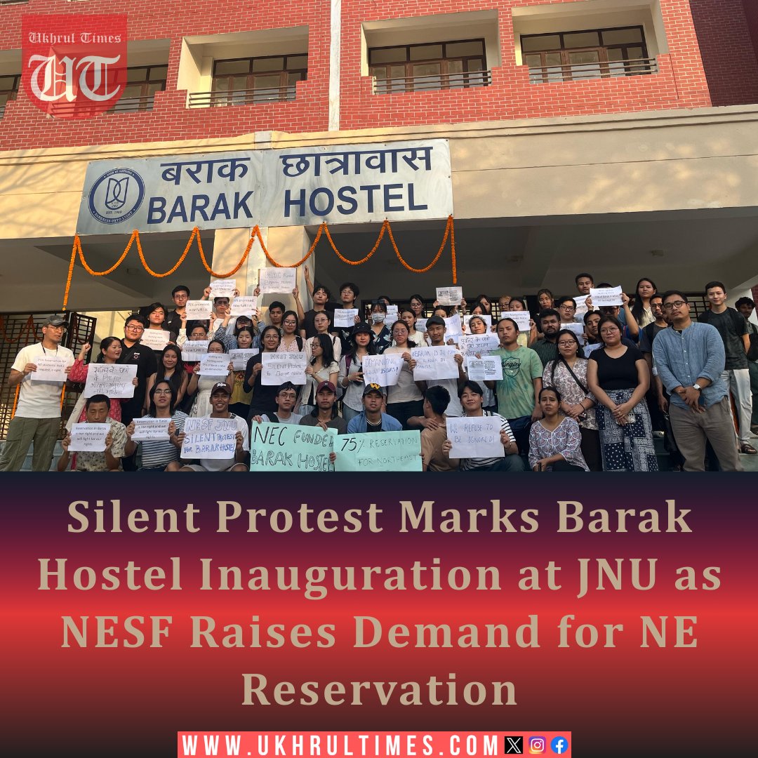 ukhrultimes's tweet photo. #Delhi: In a statement issued following the protest, North East Students' Forum reminded the JNU administration that #reservation policies are legal tools designed to support historically marginalised communities, including students from the #Northeast who often face racial discrimination and cultural alienation. #JawaharlalNehruUniversity #BarakHostel
More here: https://t.co/CYCEYoKQxR